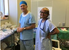 Anaesthetist Geoff Symonds with medical student Shanice Sri