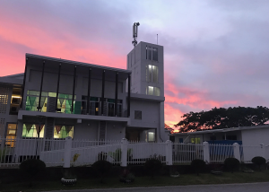 Gizo hospital at dusk